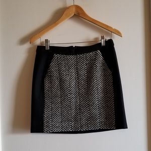 J Crew Black Wool Mini Skirt